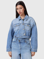 AKI Crossover Jacket Light indigo UK - HEY LOU STUDIO