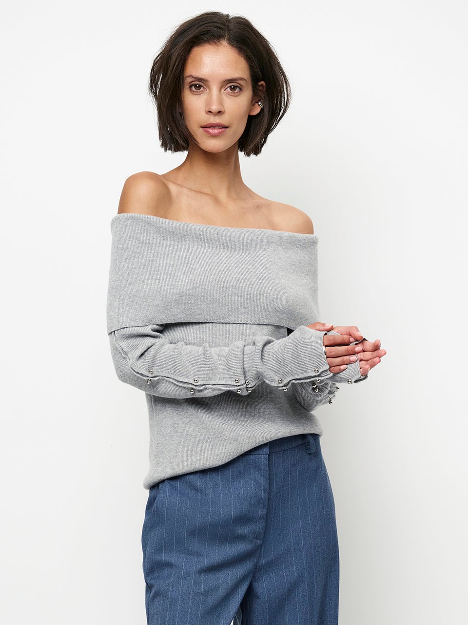 Off - Shoulder Pullover - HEY LOU STUDIO