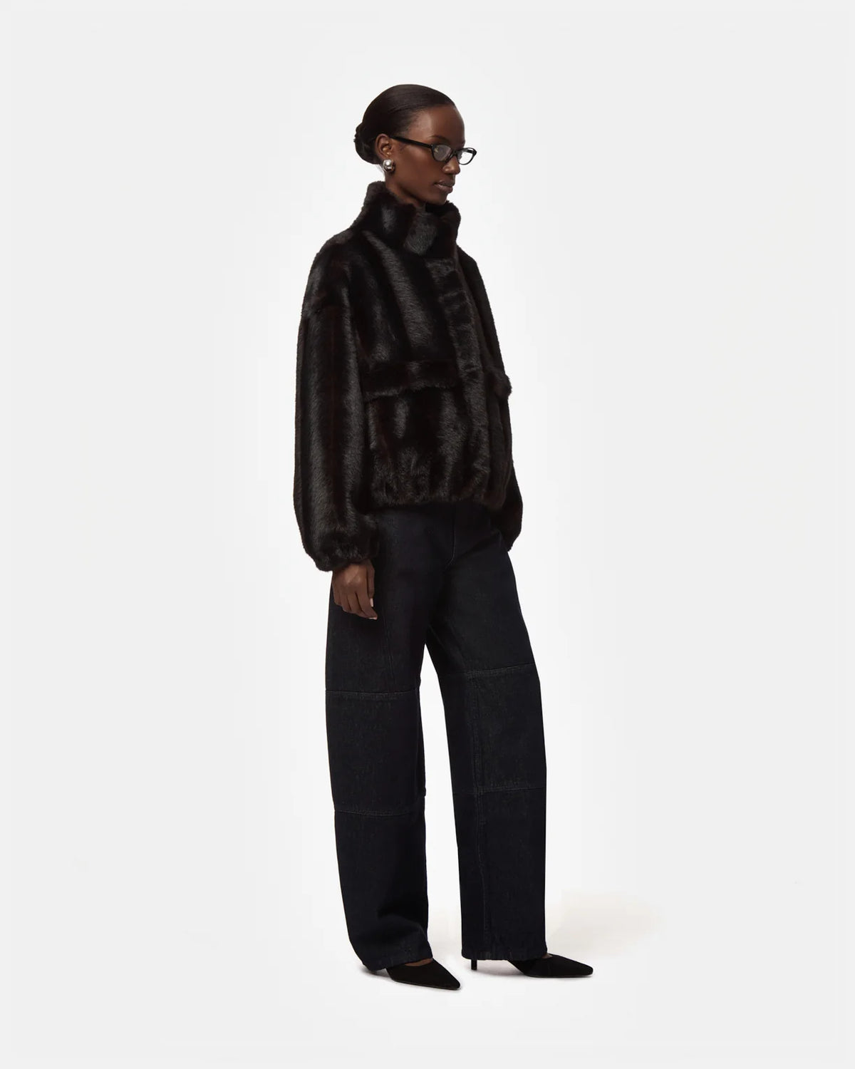 Iris Mink Bomberjacke Noir Multi