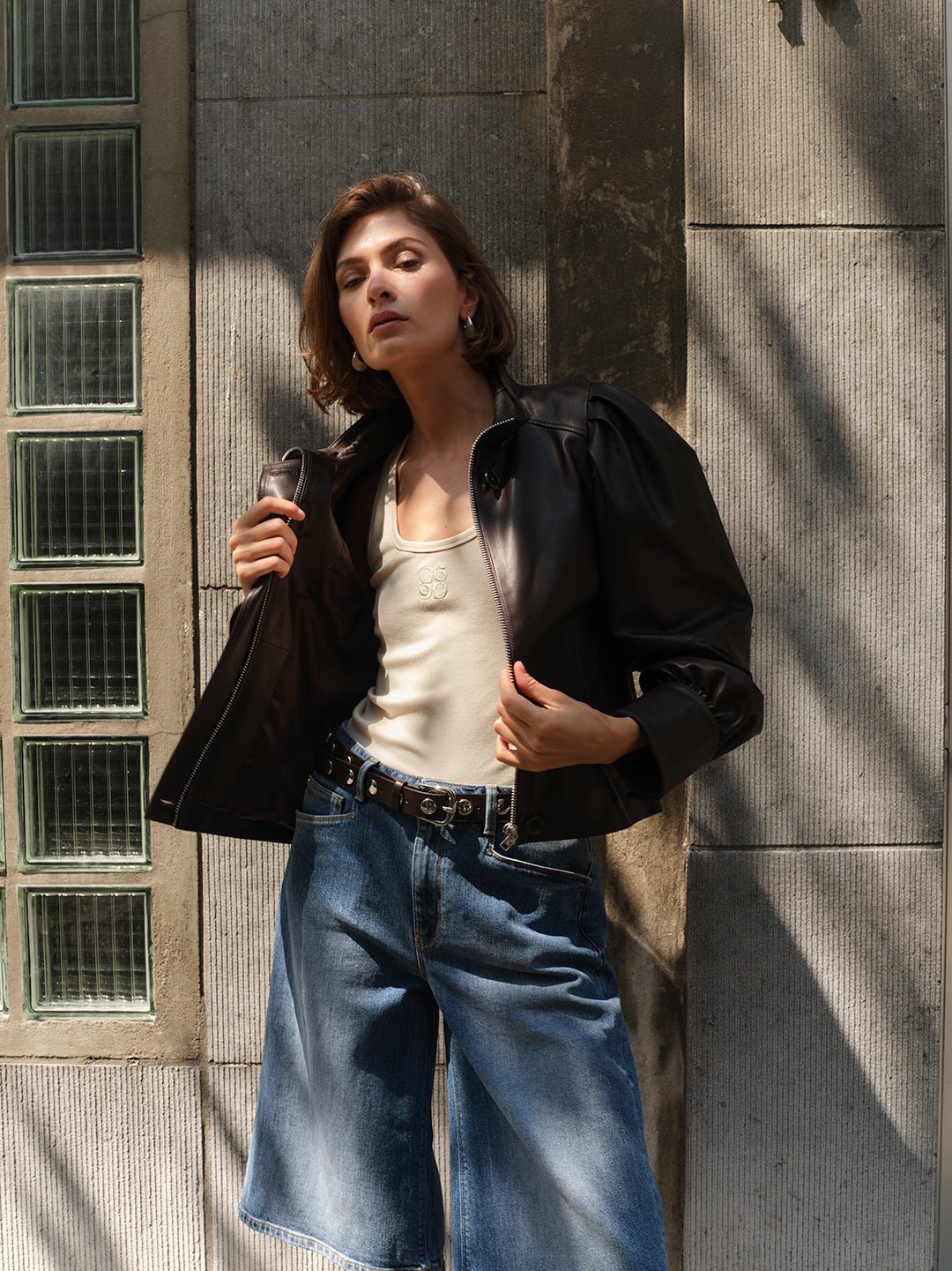 Dante6 Kyrilo cropped leather Jacket - HEY LOU STUDIO