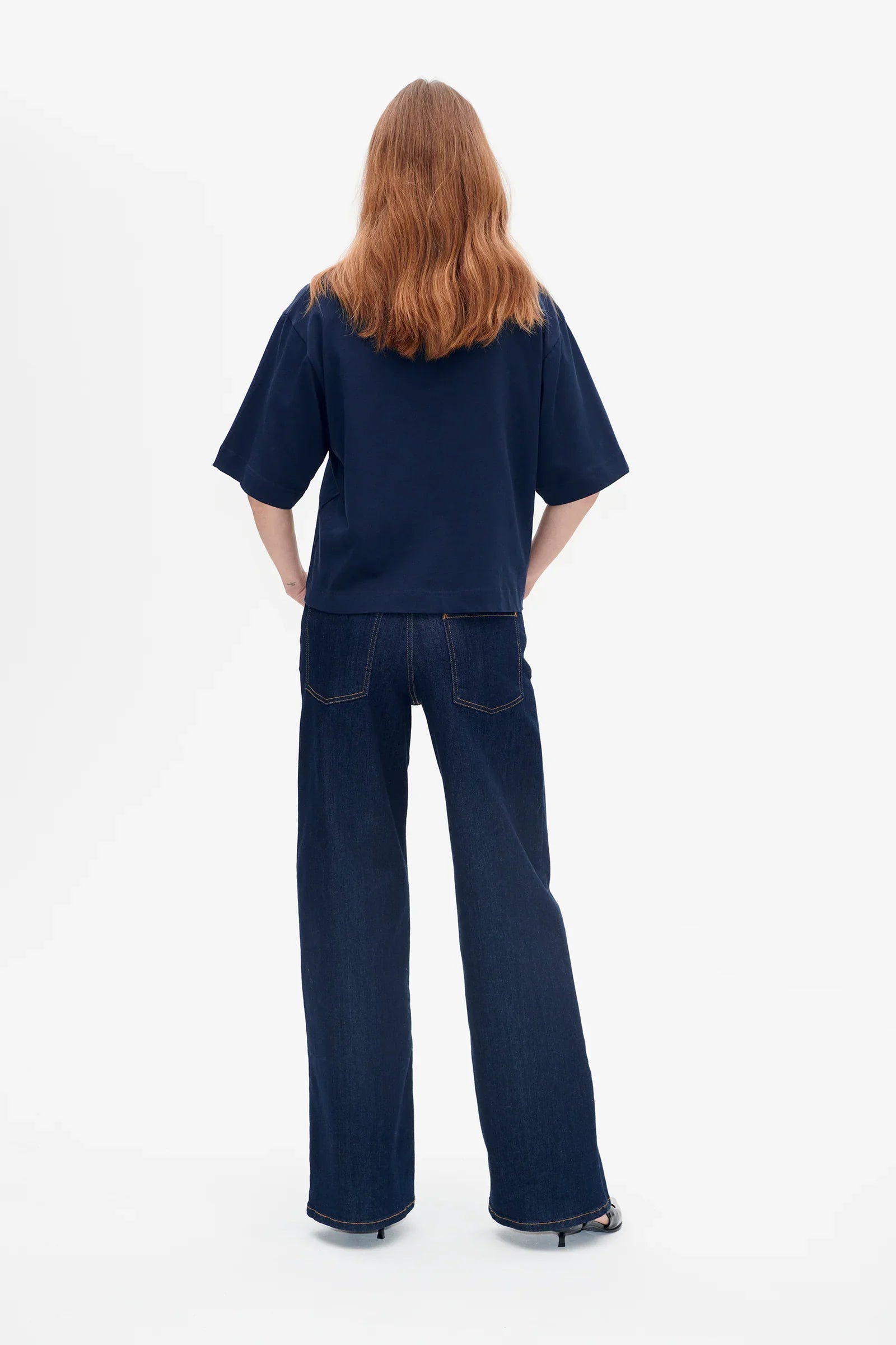 Jian T-shirt Baritone blue - HEY LOU STUDIO