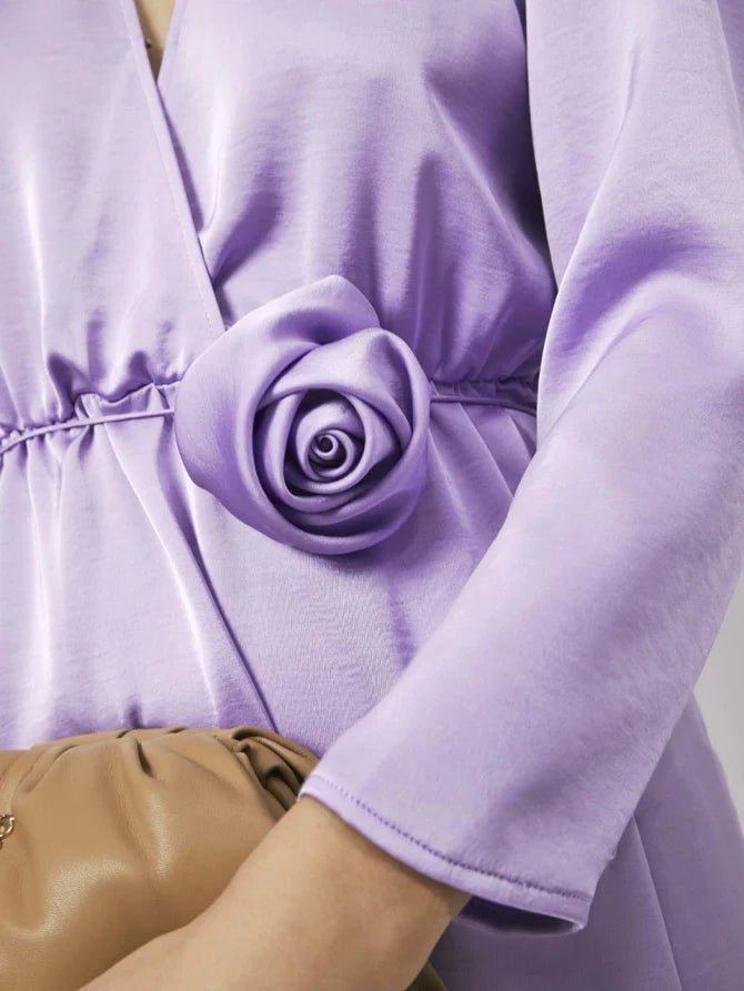 Petal Satin Flower Corsage - HEY LOU STUDIO