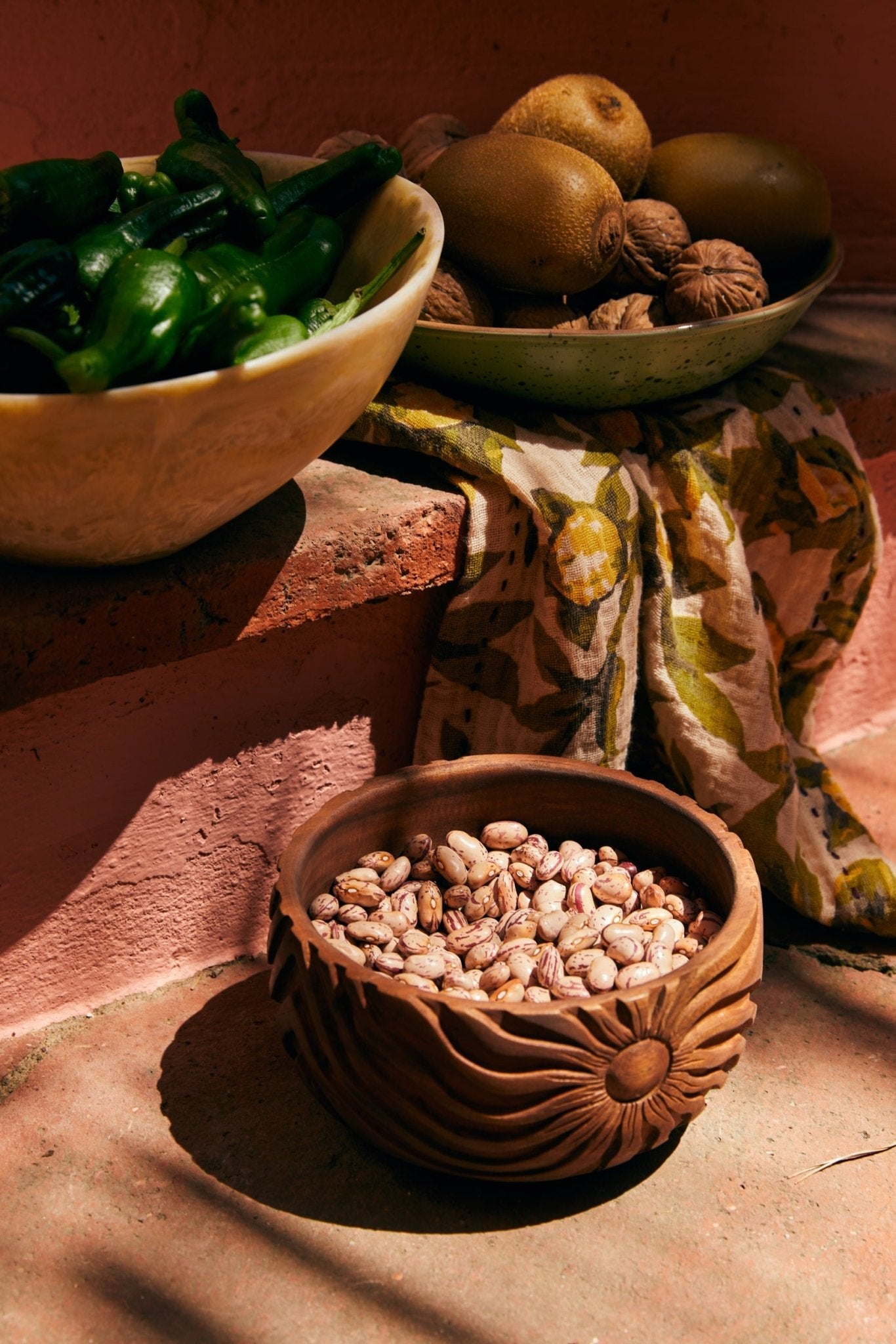 Cotton napkins mediterranean olive - HEY LOU STUDIO