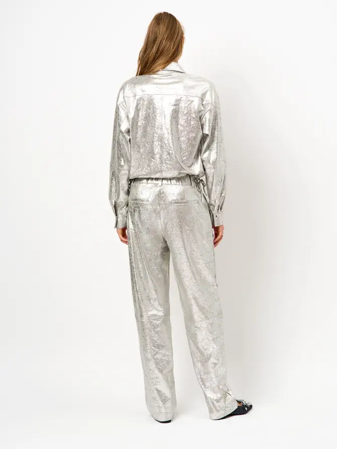 Cheri metallic faux leather pants