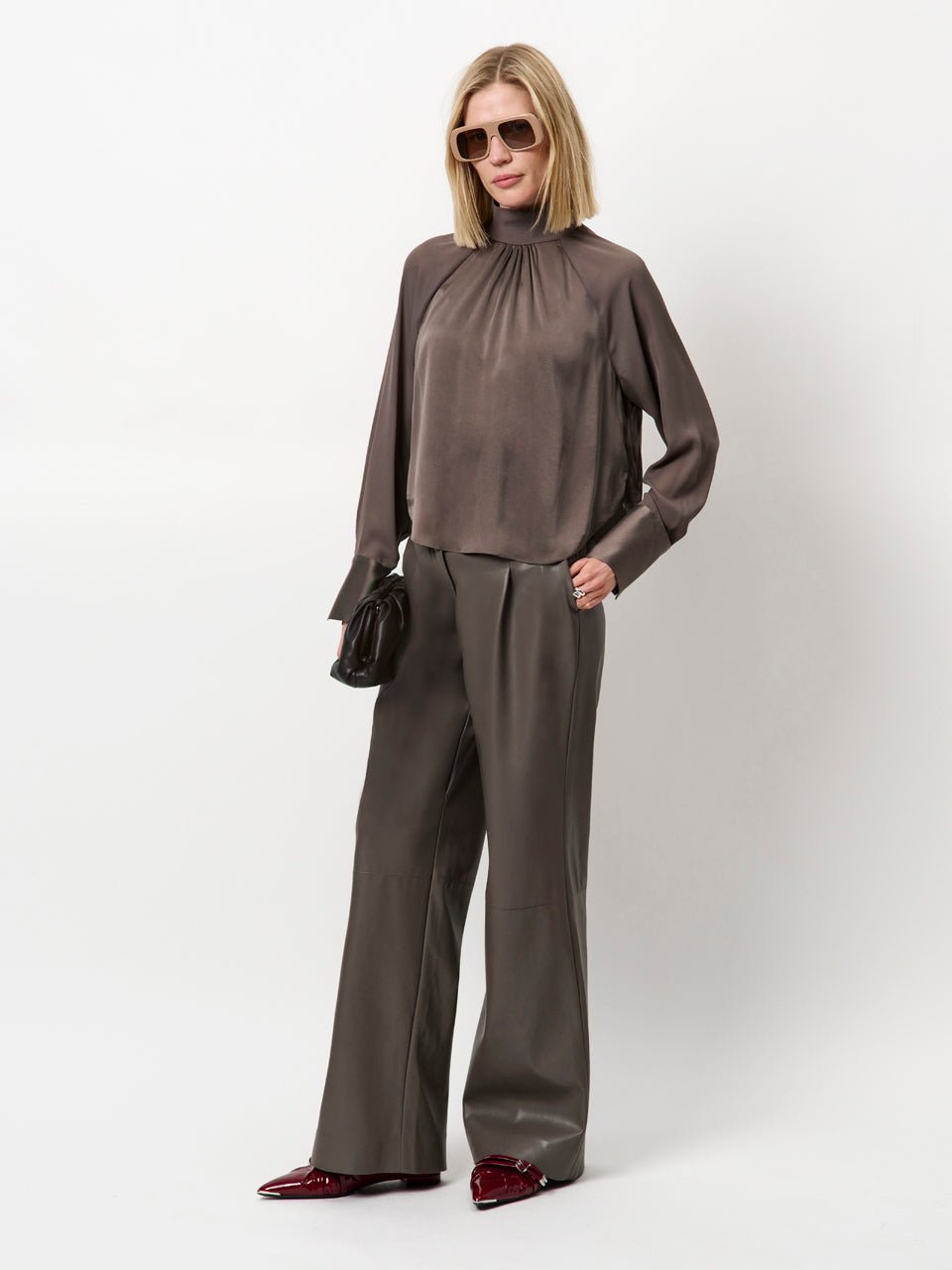 Dante6 Estela silk mixed top - HEY LOU STUDIO