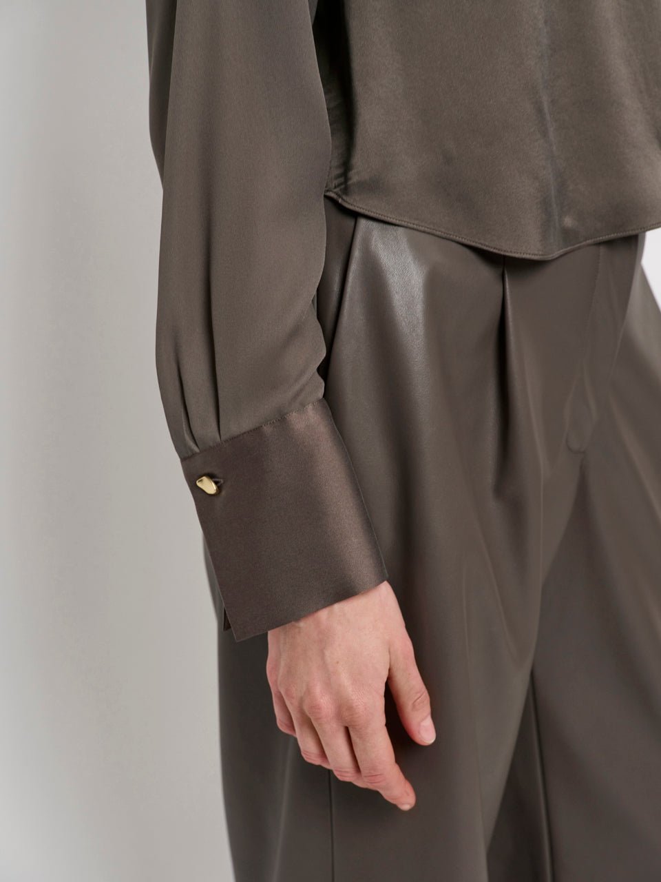 Dante6 Estela silk mixed top - HEY LOU STUDIO