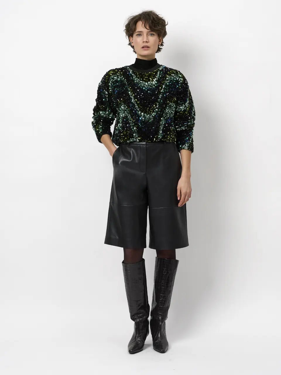 Dante6 - Lizy sequins top - HEY LOU STUDIO