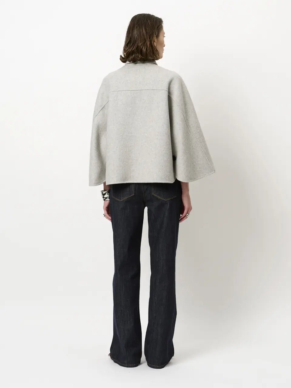 Dante6 - Blinx double face wool cape jacket - HEY LOU STUDIO