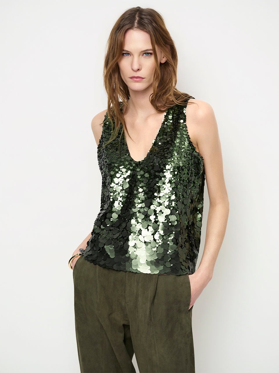 Lavelle Camisole mit Pailletten - HEY LOU STUDIO