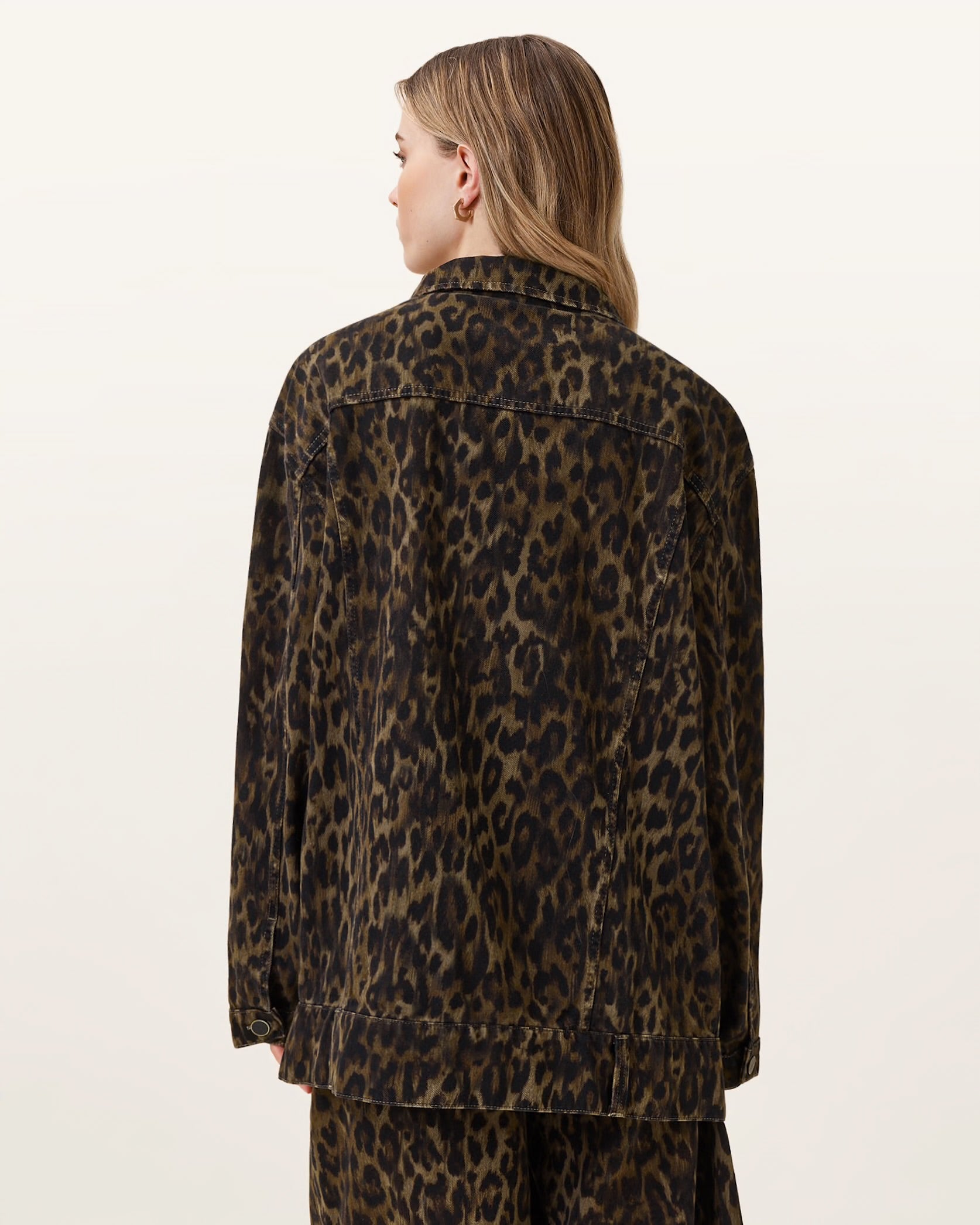 Willow Leopard Denim Jacket - HEY LOU STUDIO