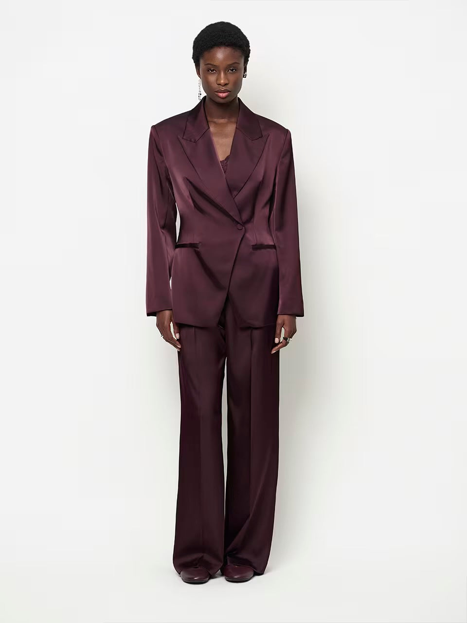 Jules Satinhose dark plum