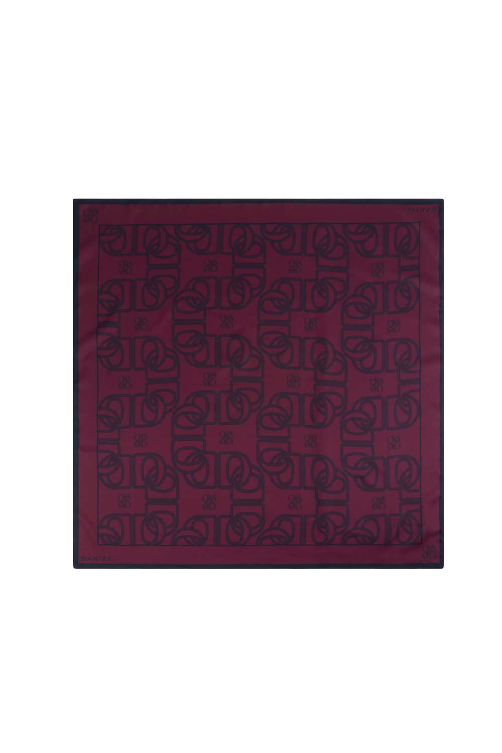Dante6 Monogram Scarf bordeaux - HEY LOU STUDIO