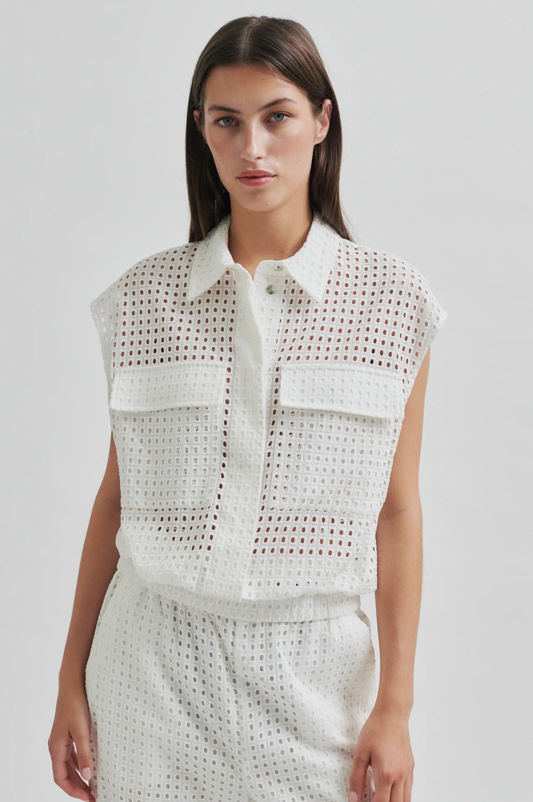 Villa Waistcoat white - HEY LOU STUDIO