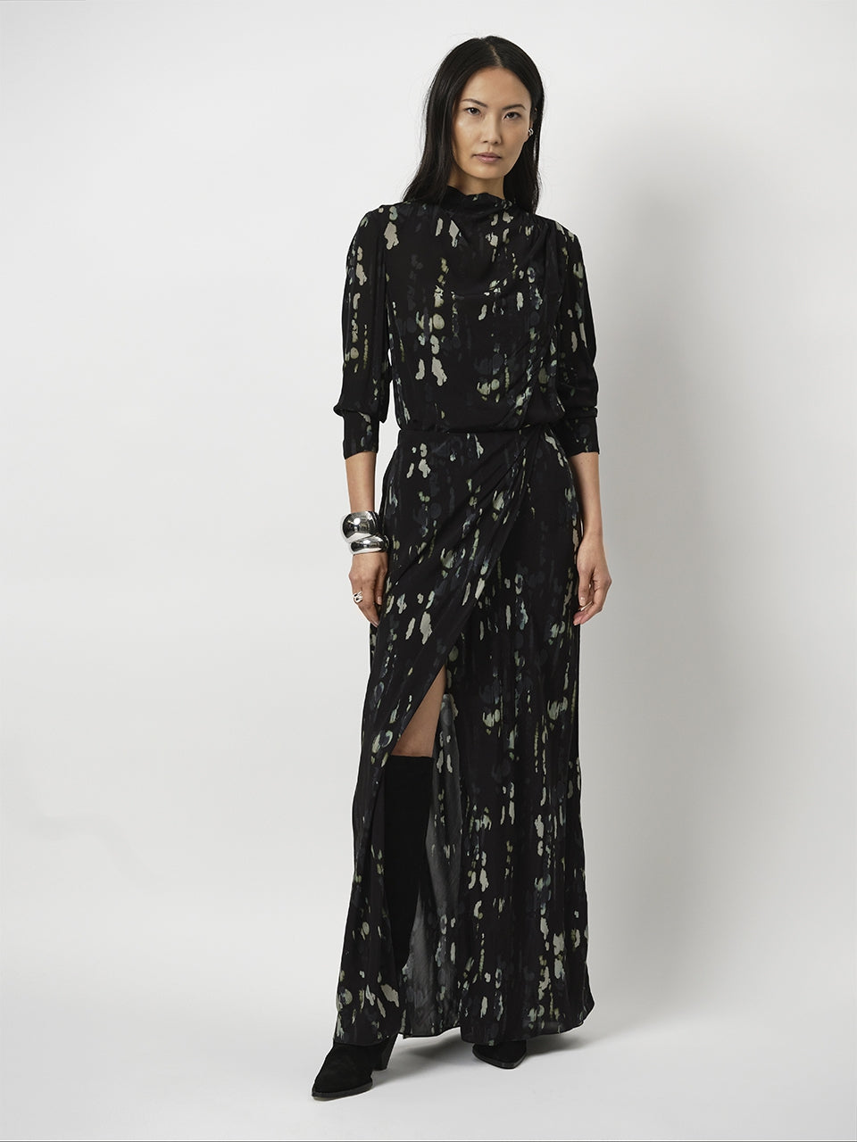 Dante6-Cristoper printed maxi skirt