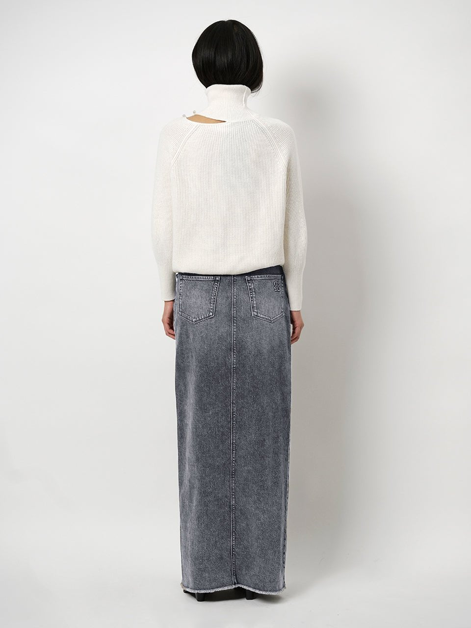 Feral denim maxi skirt - HEY LOU STUDIO