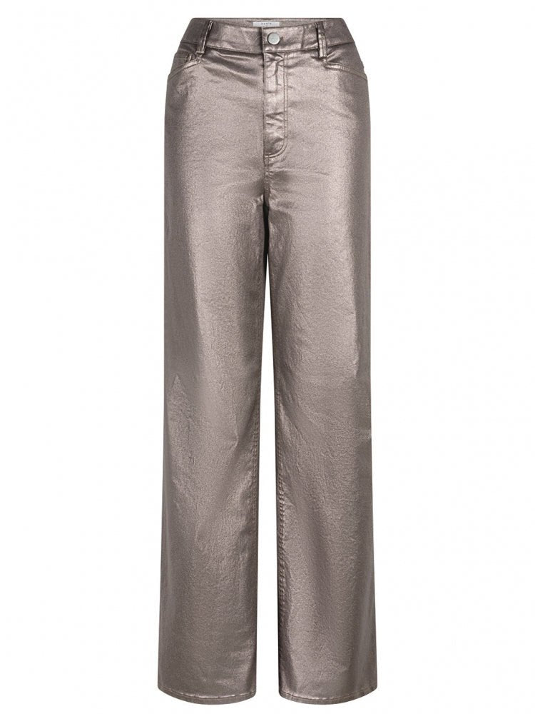 Bella Metallic denim pants - HEY LOU STUDIO