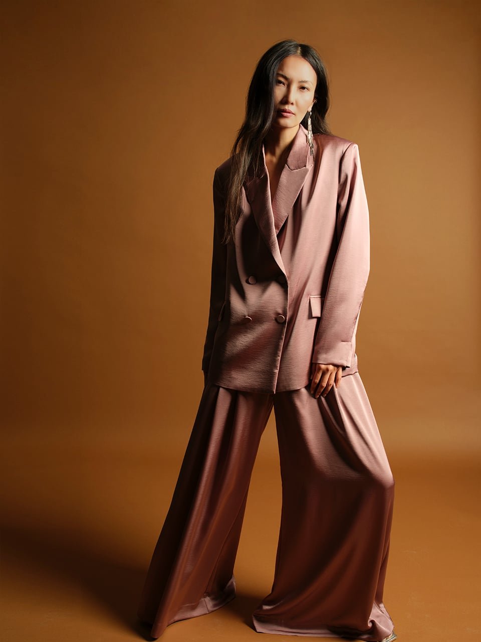 Dante6 Sevigny relaxed Satin Blazer - HEY LOU STUDIO