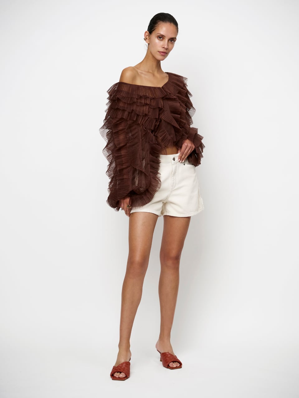 Dante6 Phora tulle ruffled Top