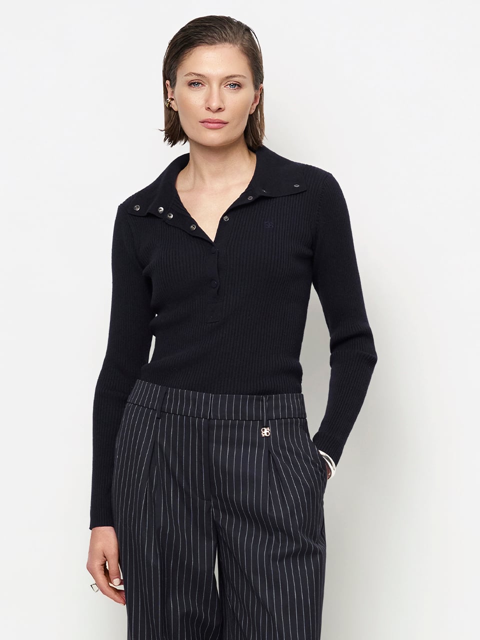 Dante6 Strick Poloshirt - HEY LOU STUDIO