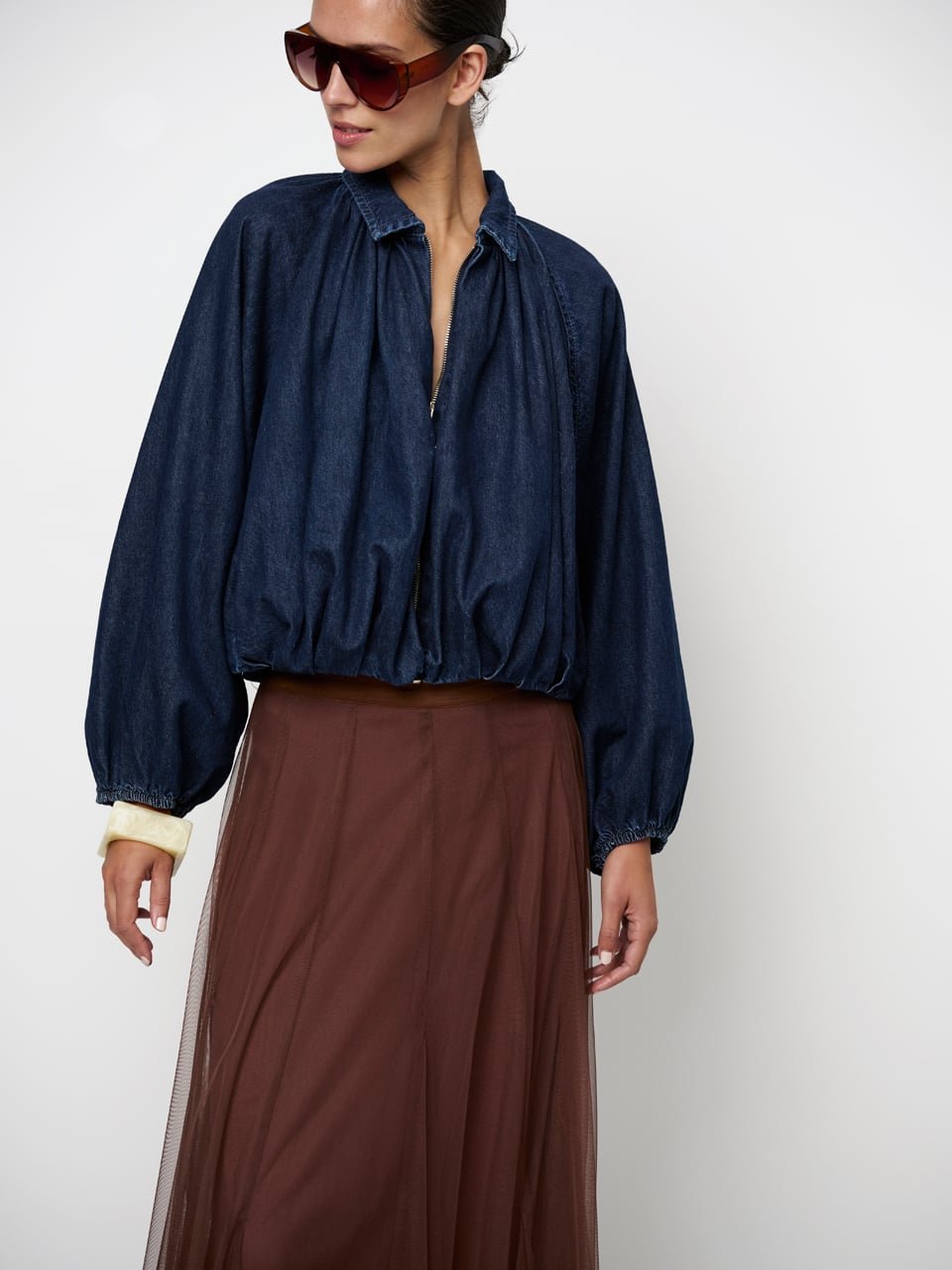 Dante6 Cassi balloony Denim Jacke - HEY LOU STUDIO