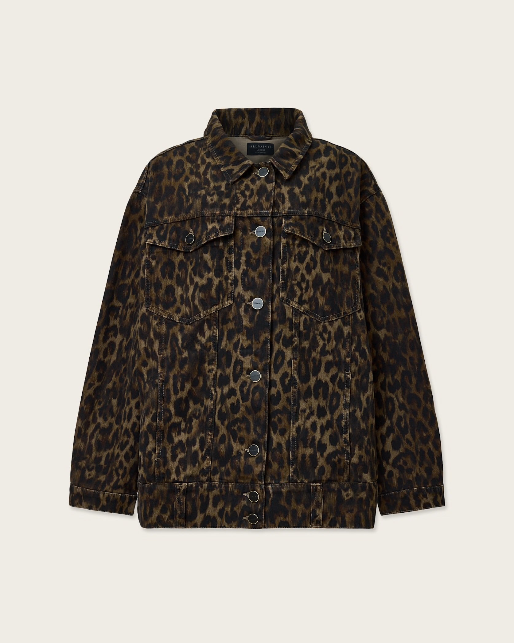 Willow Leopard Denim Jacket - HEY LOU STUDIO
