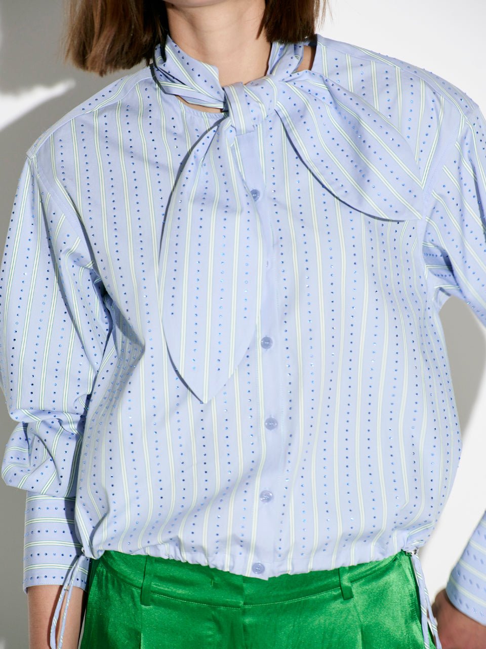 Anubi Stripe Bluse - HEY LOU STUDIO