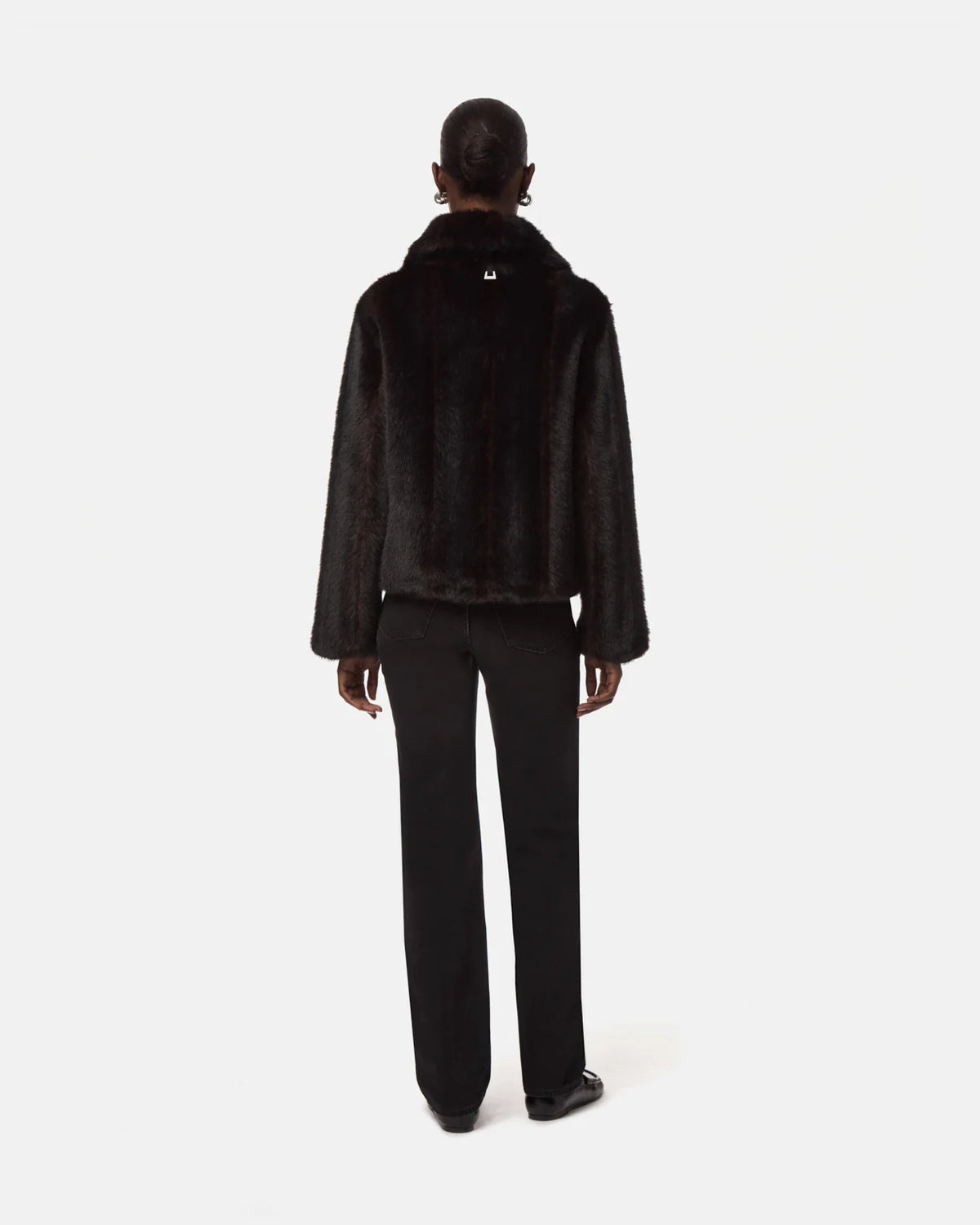 Elis shaved Mink Coat noir multi