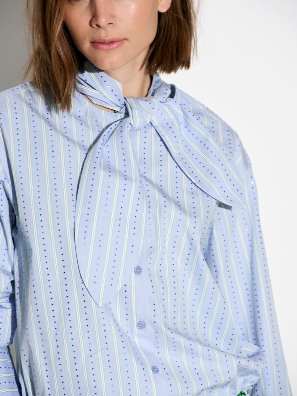 Anubi Stripe Bluse - HEY LOU STUDIO