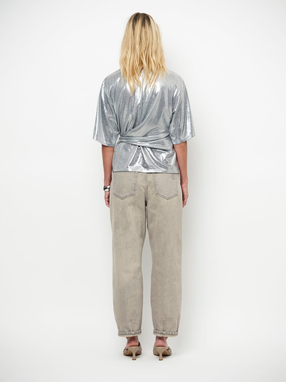 Uxia Metallic Twist Top - HEY LOU STUDIO