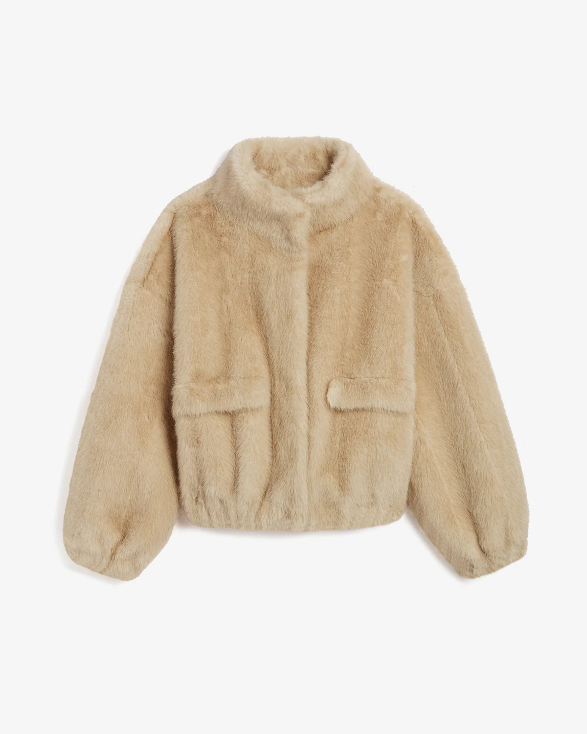 Iris Mink Bomberjacke Latte Multi