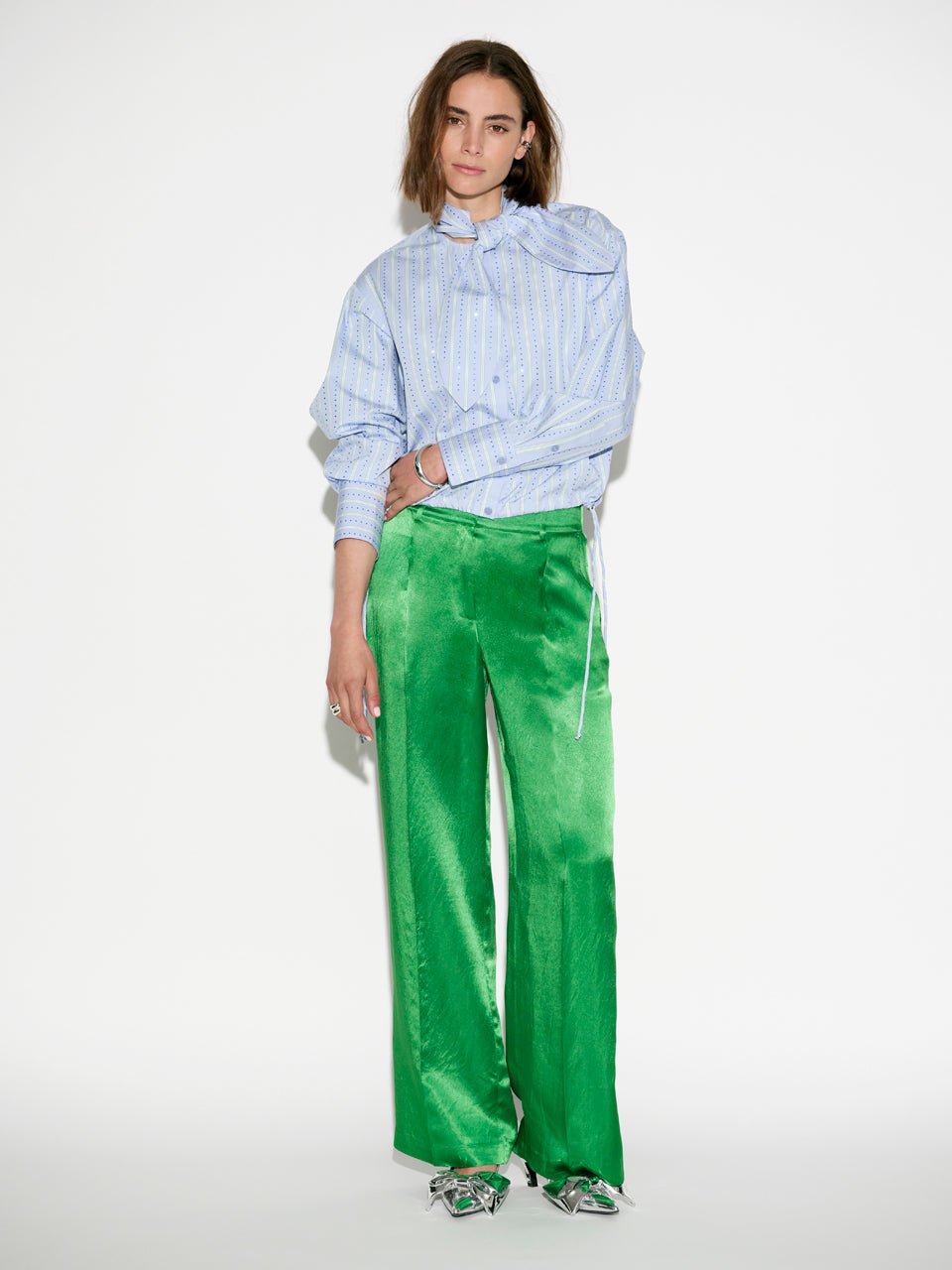 Anubi Stripe Bluse - HEY LOU STUDIO