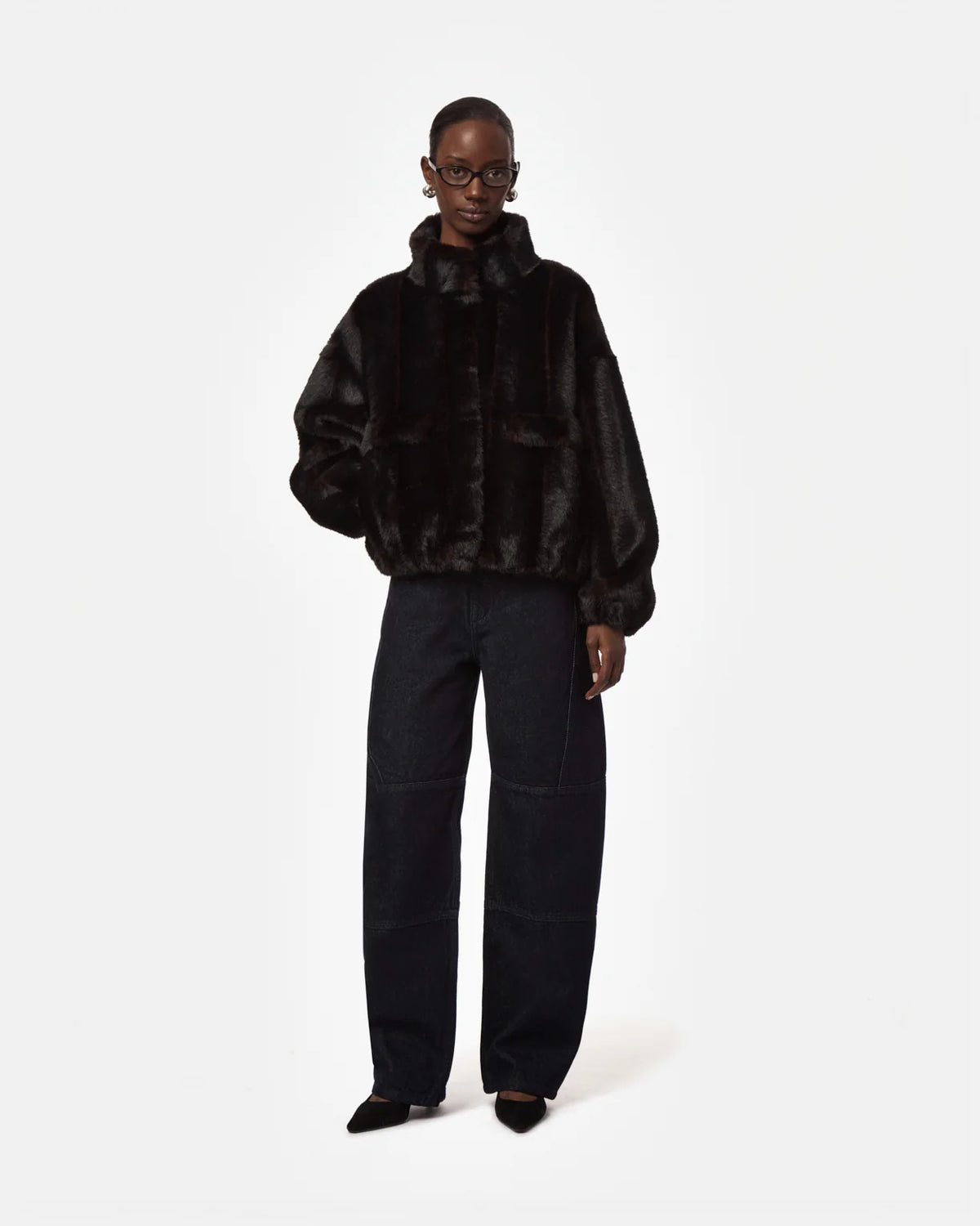 Iris Mink Bomberjacke Noir Multi