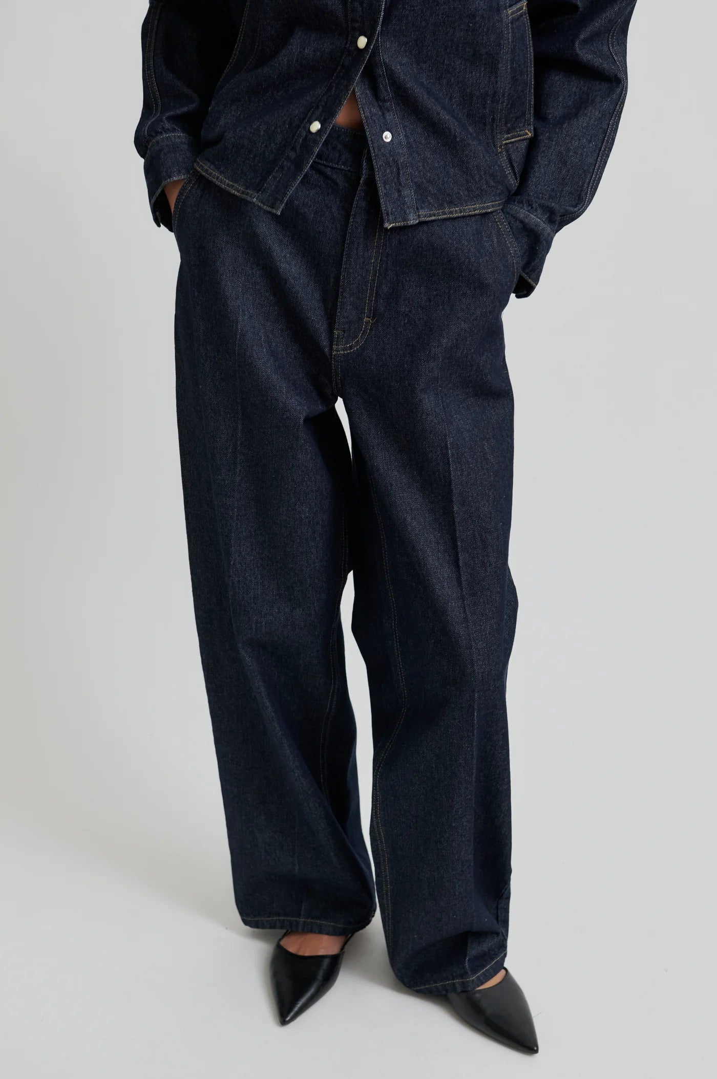 Columbus New Denim Trousers - HEY LOU STUDIO