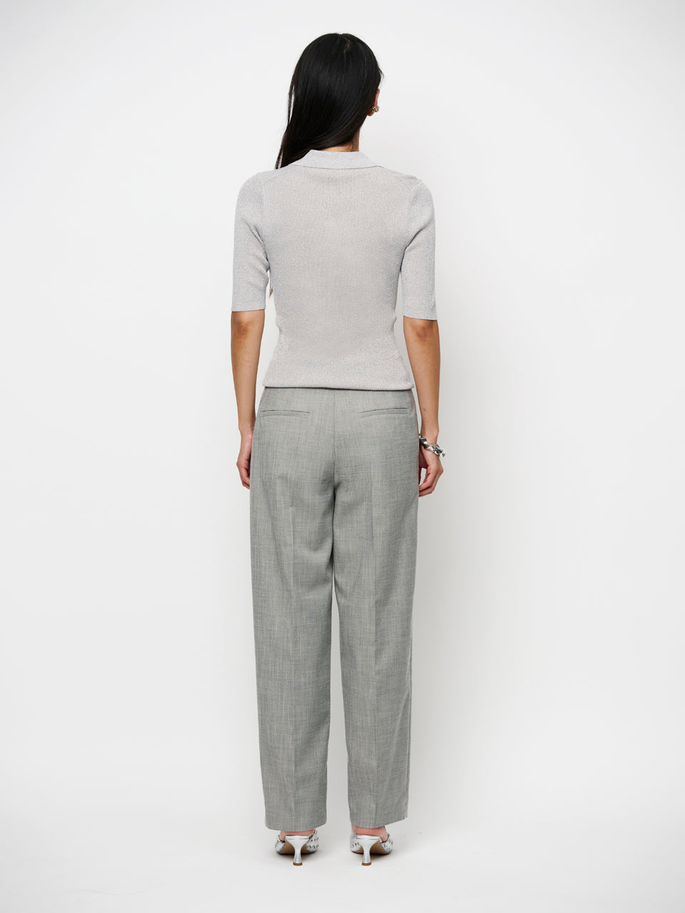 Dante6 Fayza metallic knitted Polo