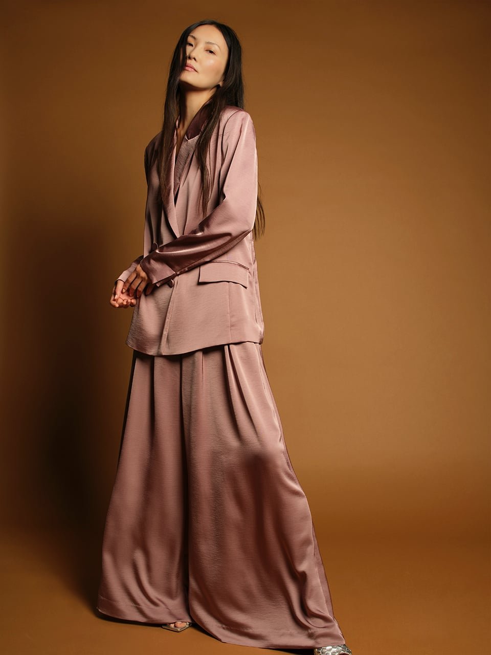 Dante6 Sevigny relaxed Satin Blazer - HEY LOU STUDIO