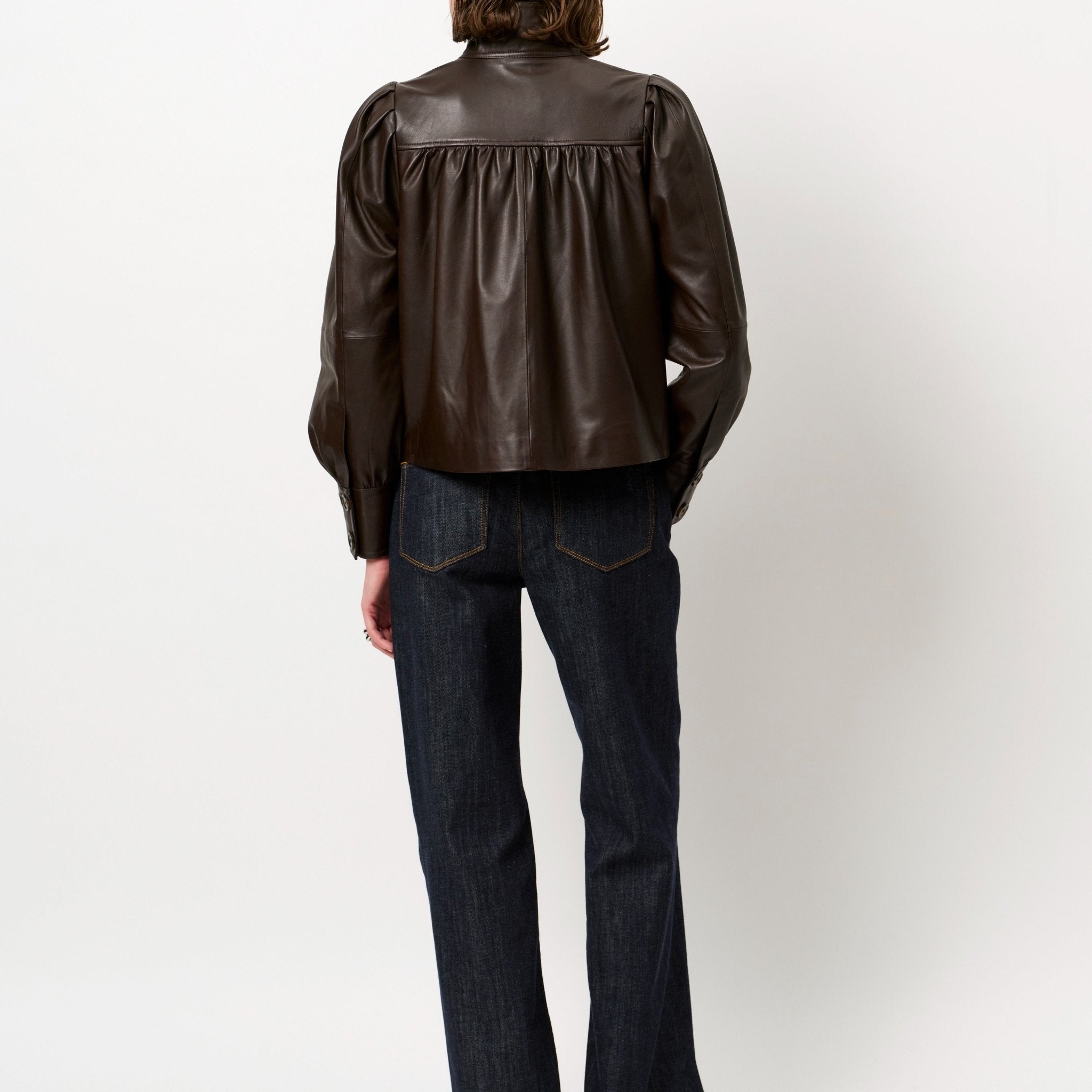Dante6 Kyrilo cropped leather Jacket - HEY LOU STUDIO