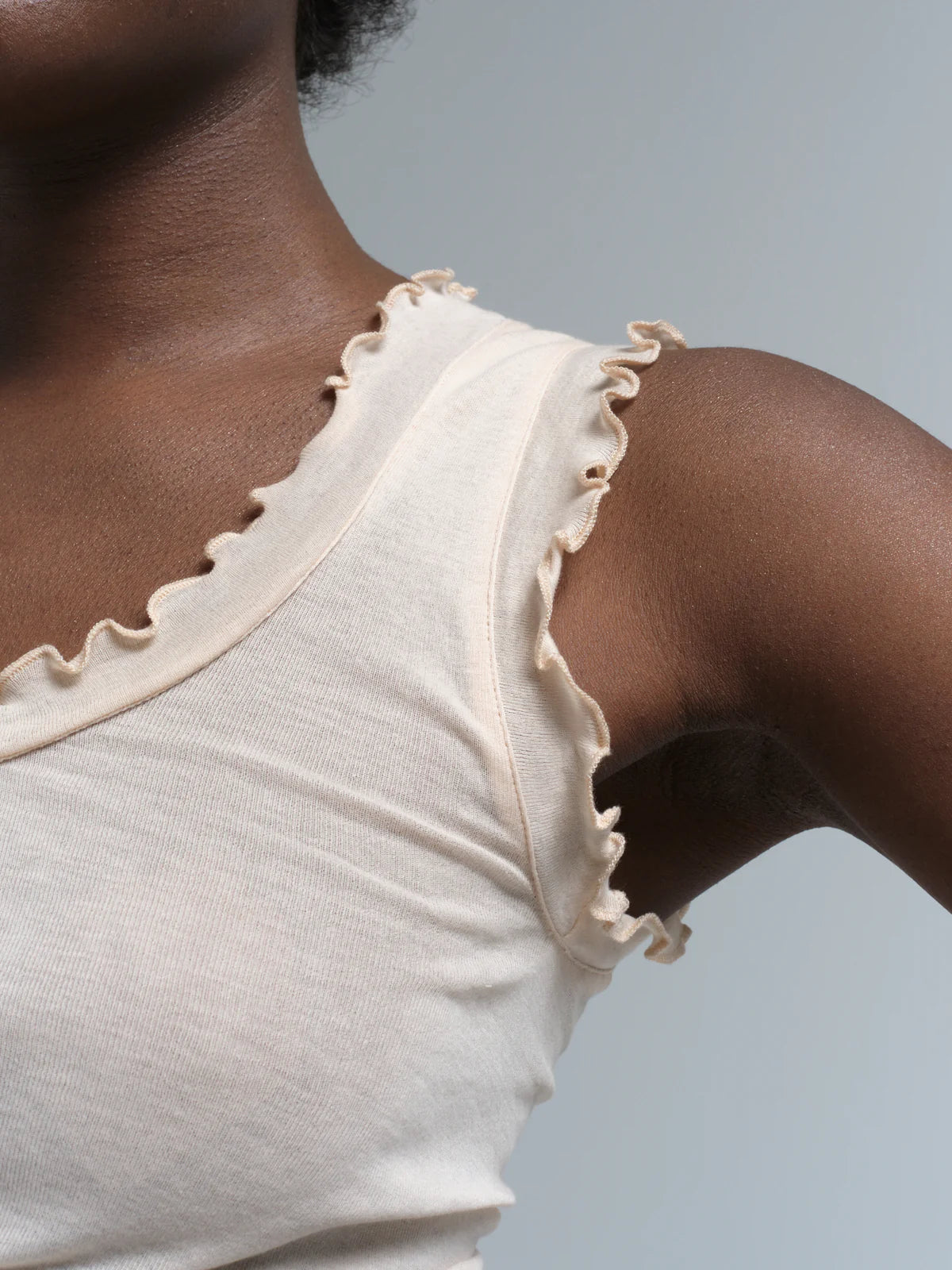 Flounce Top Rosie Beige