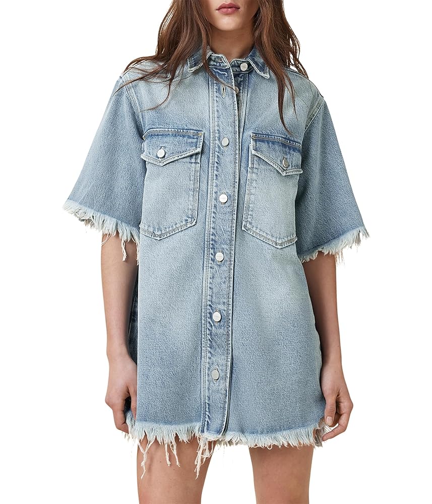 FAYE SS denim Dress light indigo - HEY LOU STUDIO