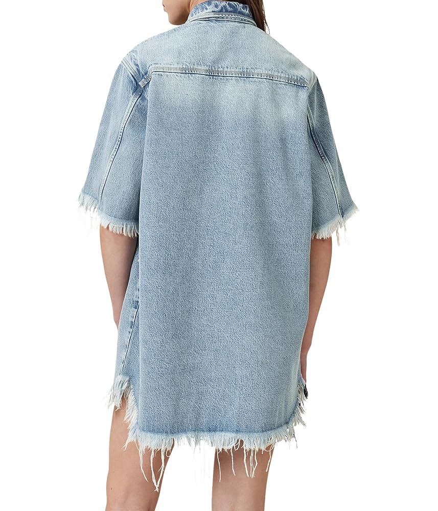 FAYE SS denim Dress light indigo - HEY LOU STUDIO