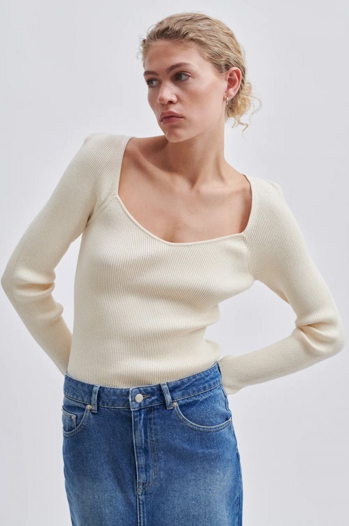 Solia Knit V - Neck - HEY LOU STUDIO