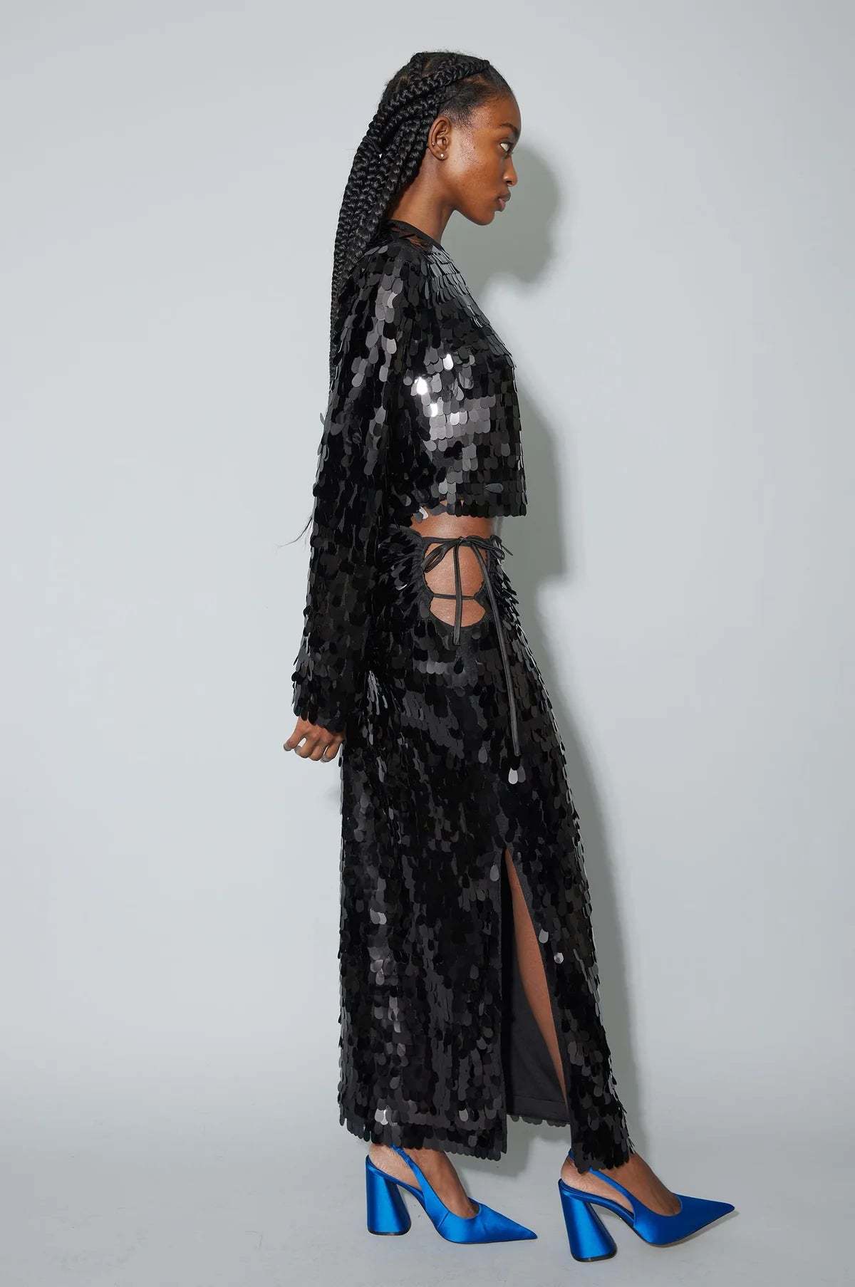 Diamond Skirt Black - HEY LOU STUDIO