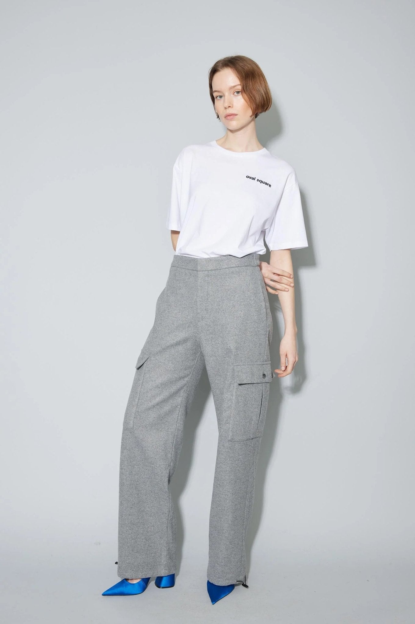 Sega Cargo Trousers Grey mel - HEY LOU STUDIO