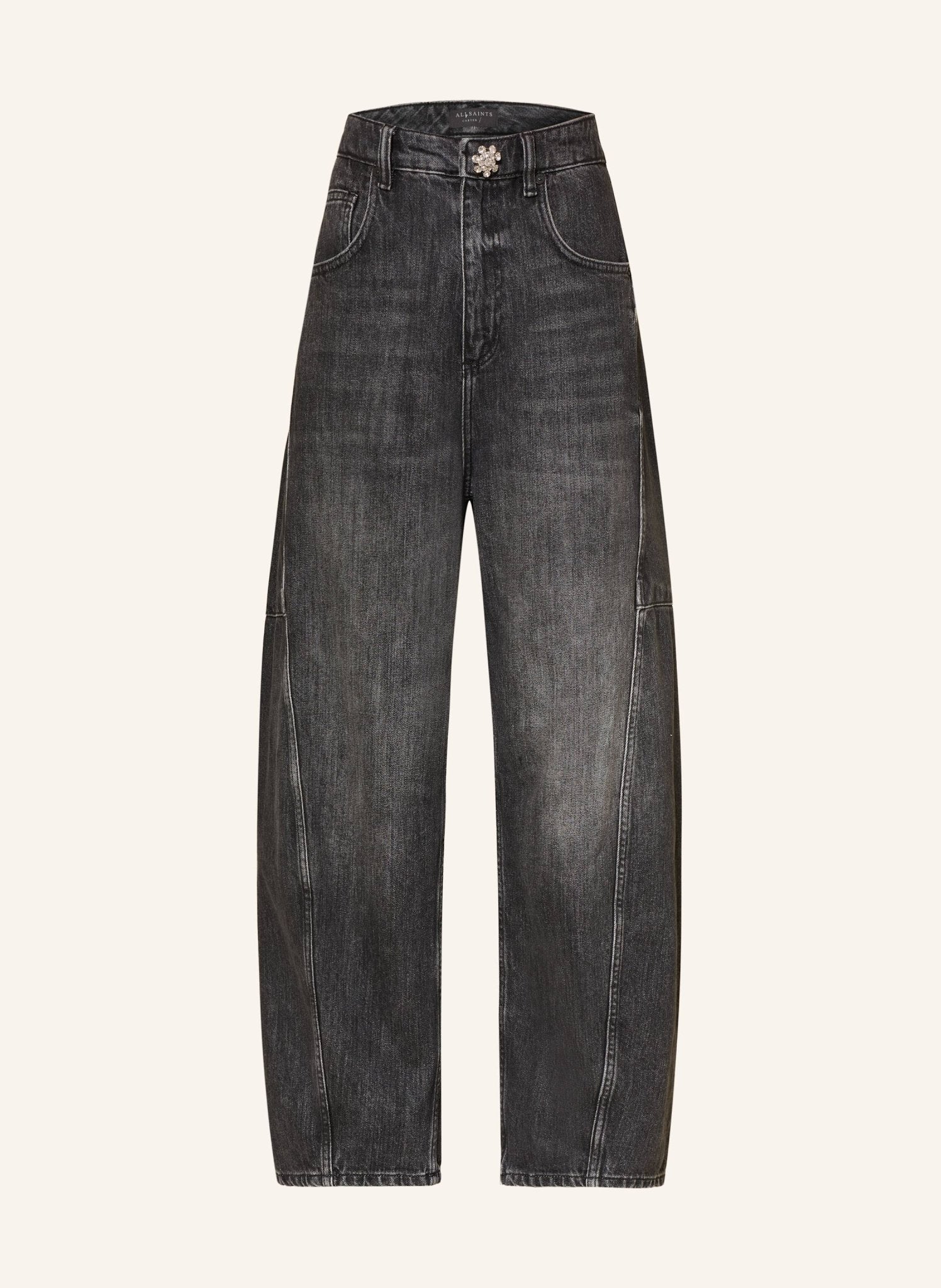 Carter Barrel Jeans washed black - HEY LOU STUDIO