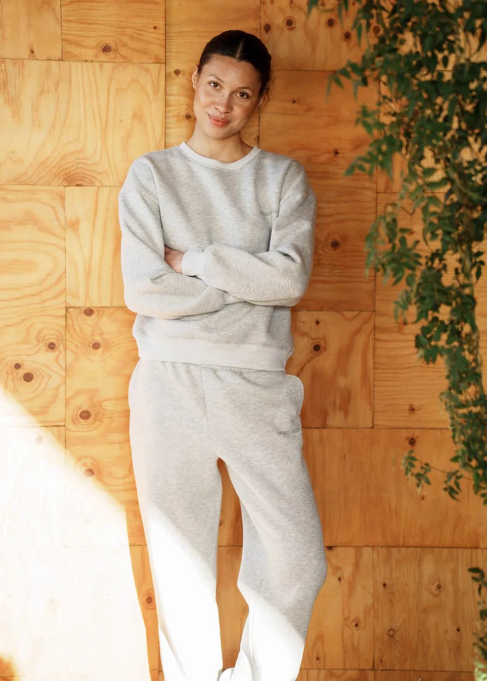 TiaMD sweat grey melange - HEY LOU STUDIO