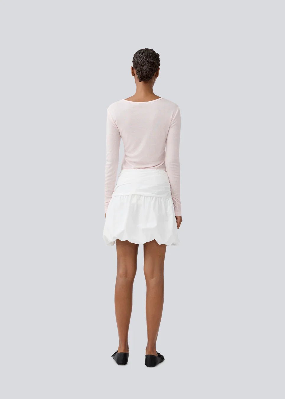 Margotmd poplin Skirt soft white - HEY LOU STUDIO