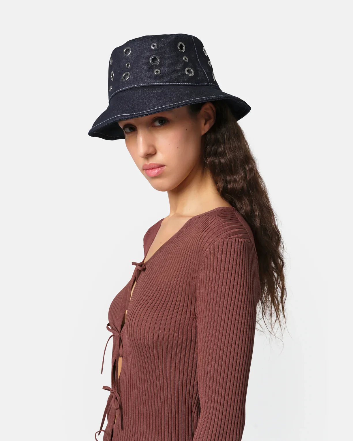 Slick Bucket Hat Indigo OS - HEY LOU STUDIO