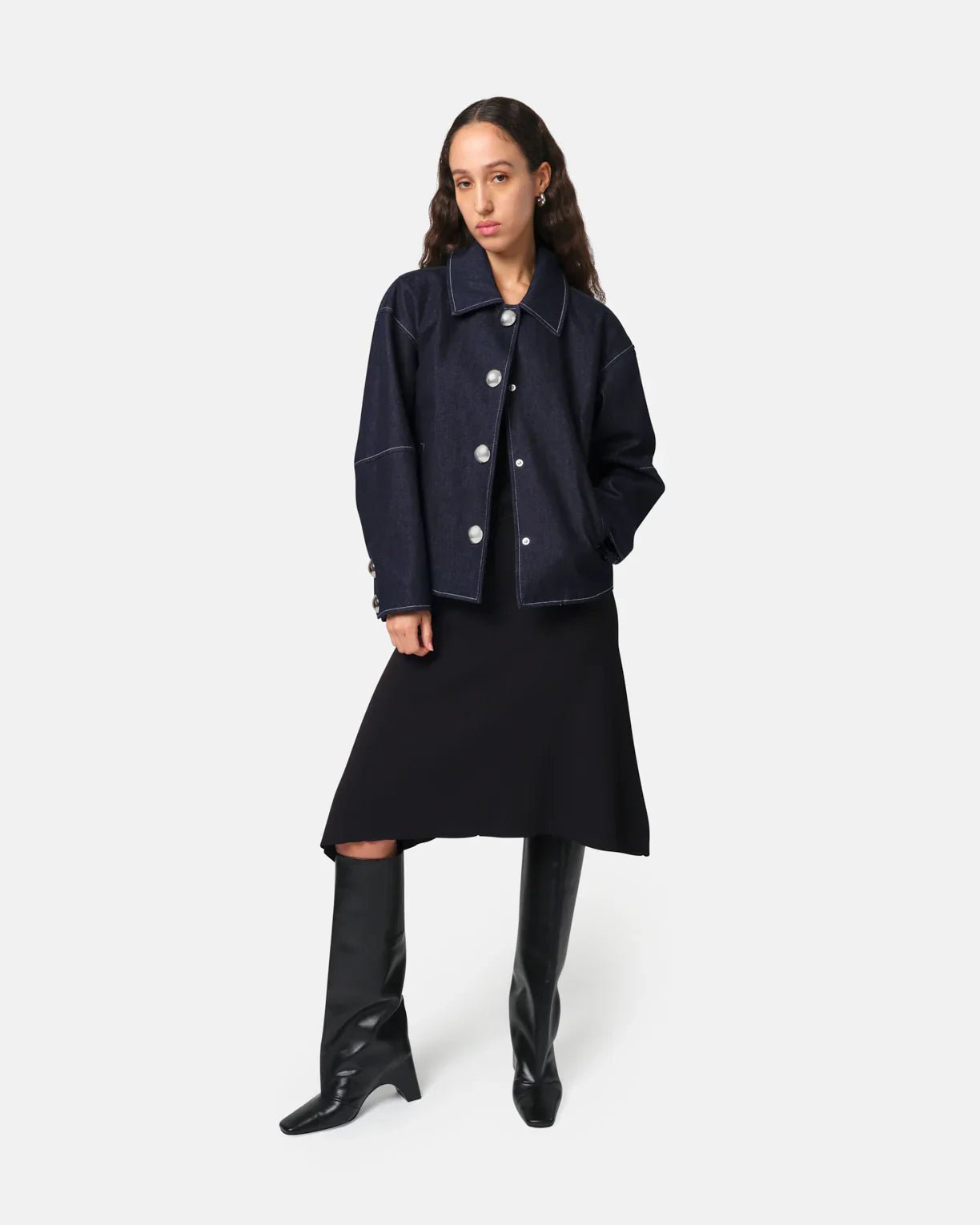 Indio Jacket Indigo - HEY LOU STUDIO