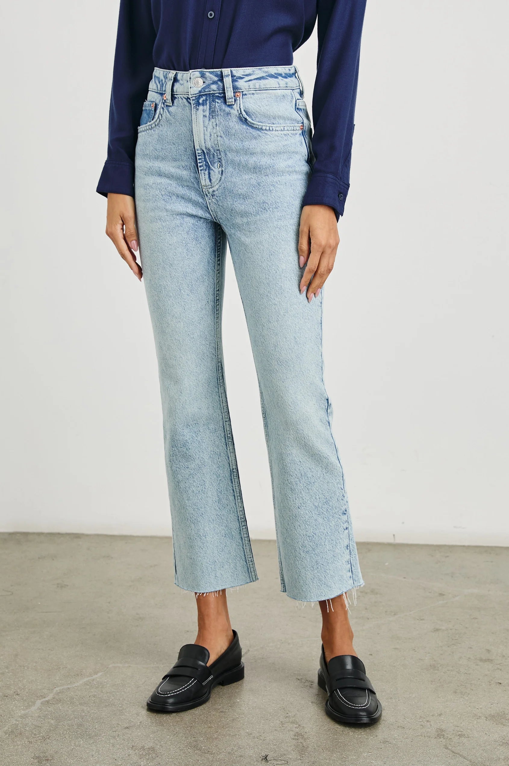 Sunset crop jeans snowbird - HEY LOU STUDIO