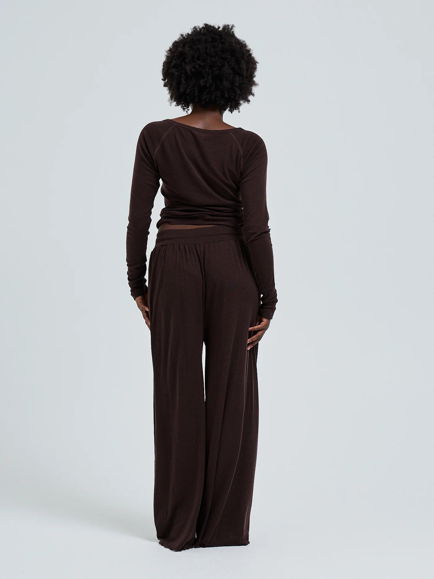 Woolen Barbera Hose dark brown