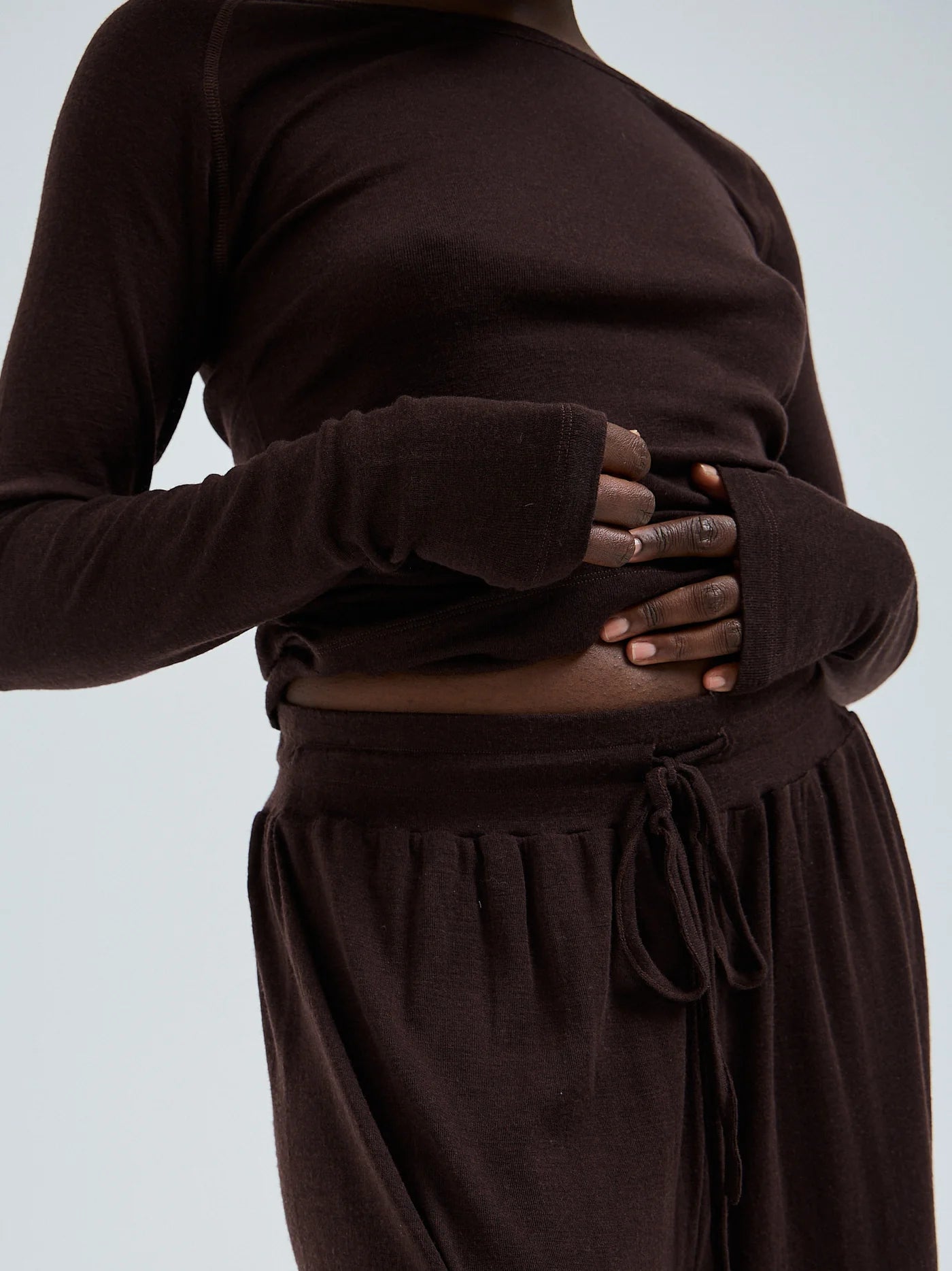 Woolen Barbera Hose dark brown